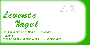 levente nagel business card